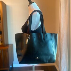 Coach Derby Tote Black Leather Handbag